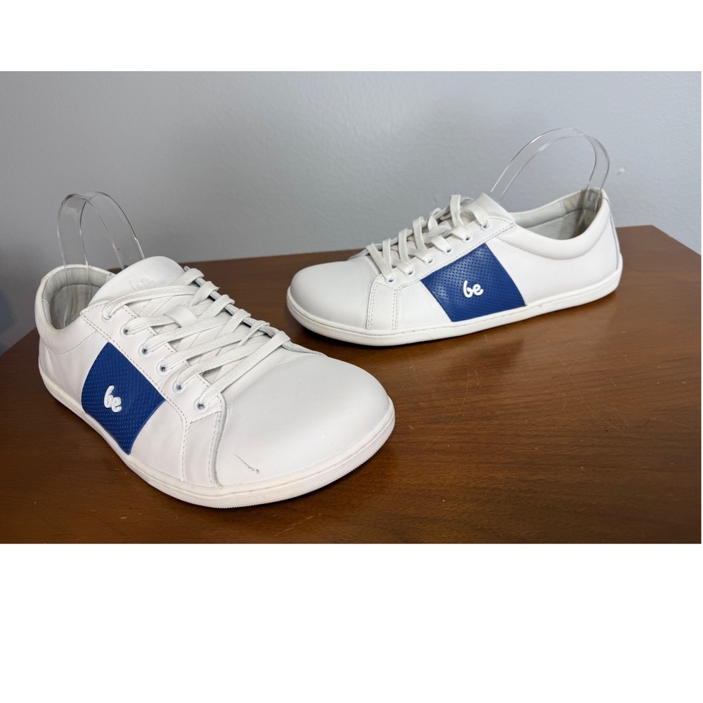 Be Lenka Barefoot Sneakers Unisex 42 US 9 White Blue Leather Minimalist Shoes